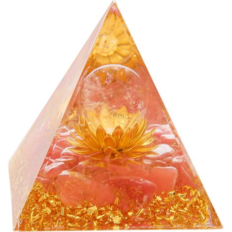 Pyramide en Cristal Concassé pour Décoration Intérieure, Réduction du Stress et Méditation (1/5)