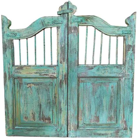 Puerta de madera acabado artesanal 80x3x103h cm
