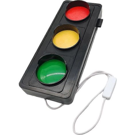 [LLC] Jouet de feu de signalisation simulé, lampe murale de sécurité routière pour enfants, lampe de table décorative sur le thème du transport pour la maisonNoir (1/5)