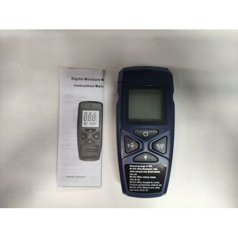 Thermomètre humidimètre pour bois pour papier dur et souple, herbes de bambou, écran LCD, haute précision et réponse rapide, maintien des données, indication de batterie faible, 4 plages de mesure, no (1/5)