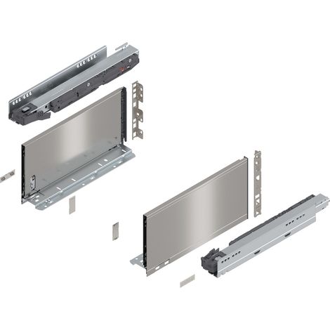 Blum Legrabox pure H C Schubladenschienen Set  1 Paar, 40kg 350mm  Tip On Vollauszug, inox
