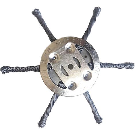 Tête de débroussailleuse fil acier 15cm 6 pièces pour tondeuse électrique désherbage précis jardins allées pavés (1/5)