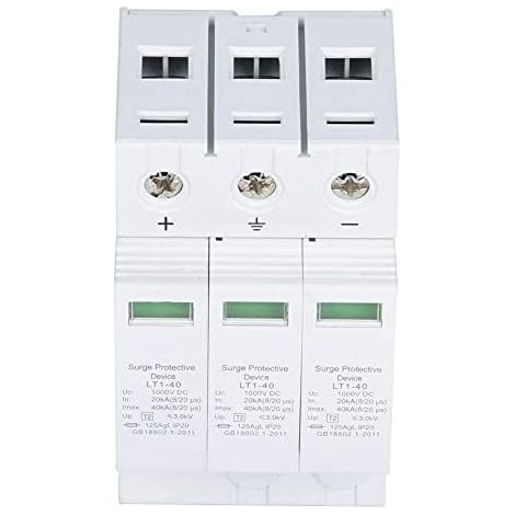 Parafoudre 3P 20kA Montage Rail DIN pour Protection Contre Surtensions Installation Électrique (1/5)