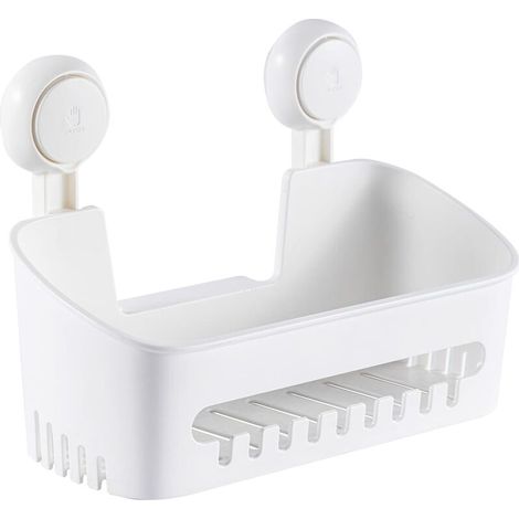 Dusch-Caddy, Gewürzregal, Badezimmer-Organizer, DIY-Aufbewahrungskorb, ohne Bohren, abnehmbarer Staubsauger, Saugnapf, Wandregal für Shampoo und Toilettenartikel, Küche, Badezimmer, Raum-Organizer