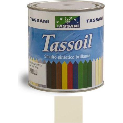 SMALTO SINTETICO TASSOIL LT. 0,75 PER ESTERNO LEGNO E FERRO TASSANI Bianco Vela