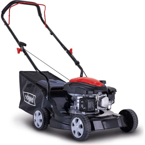 [JAMAIS UTILISÉ] Scheppach – Tondeuse thermique 131 cm³ – Moteur 4 temps 3,3 CV – Largeur de coupe 40 cm – Bac de ramassage 35 L – 3 hauteurs de coupe réglables