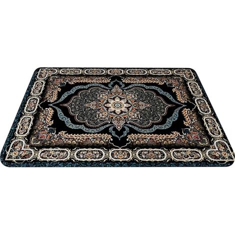 Tapis de coffre avec motif floral élégant - 100 x 75 cm - En fibre de polyester - Lavable - Pour la saleté et les rayures - Tapis de coffre pour la famille et les voyages (1/5)
