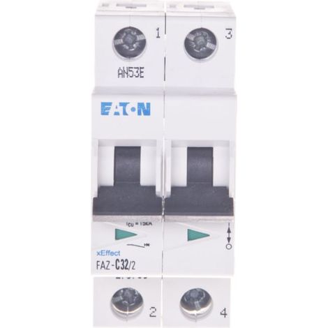 Interruttore automatico 2P C 32A 15kA AC FAZ C32/2 278763