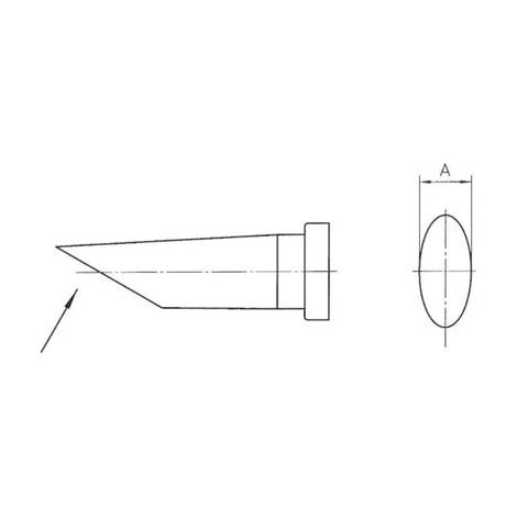 Weller LT-BB punta para soldador punta biselada 2.4 mm