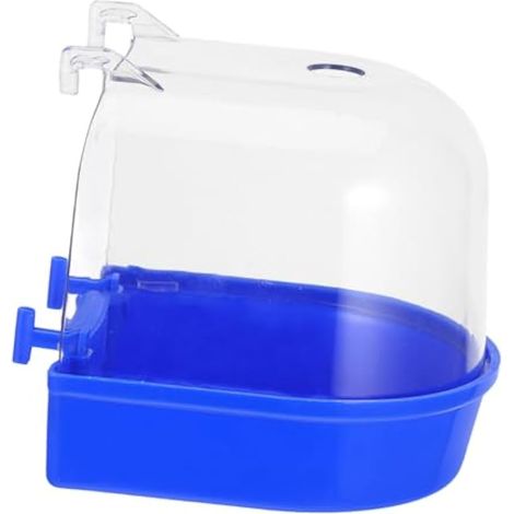 Baignoire extérieure pour perroquets en cage, grande baignoire transparente pour oiseaux (1/5)