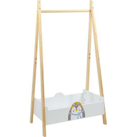 Perchero Infantil Mobili Rebecca Nuki 120x60x35 cm MDF Pino Blanco (1/5)