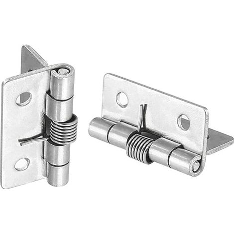 Juego de 12 bisagras de resorte de apertura y cierre automático, fabricadas en acero inoxidable 304, para puertas ocultas, bisagras de resorte de cierre (2,5 cm) (1/5)