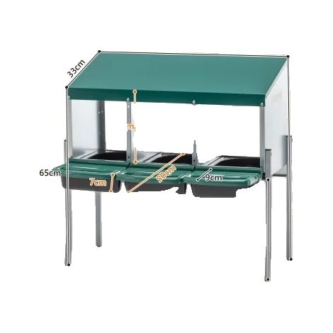 Nido, diseño de fácil limpieza, protectores de suelo inclinados, verde-a (1/2)