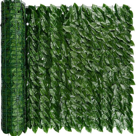 Écran d'Intimité en Lierre Artificiel pour Clôture, Haie Artificielle 50cm x 300cm, Panneaux de Haie Faux, Décoration de Jardin Extérieur (1/5)