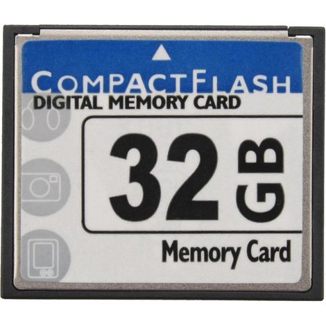 Carte mémoire CompactFlash 32 Go professionnelle (blanc et bleu), polyvalent et pratique, pour un usage quotidien (1/5)
