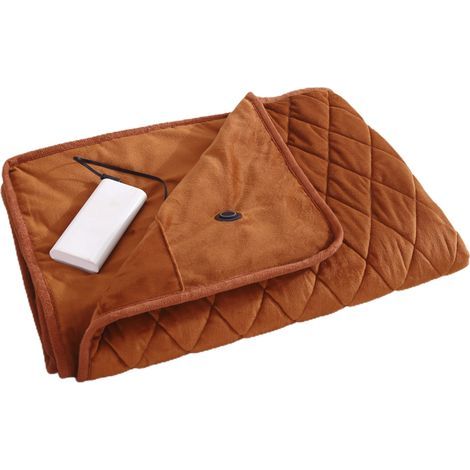 Couverture électrique USB portable, chauffage avec fonction de synchronisation, réglage à 3 vitesses, café