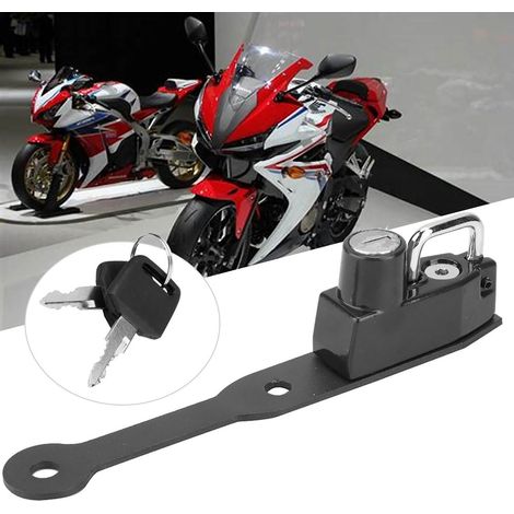 Antivol de casque moto côté gauche compatible avec CBR400R CBR500R CB500F (Noir) (1/4)