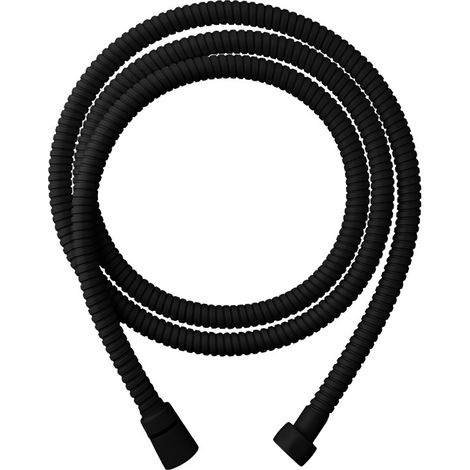 Flexible de douche inox NÉO 1,80 m – Anti-torsion – Connexion universelle F 1/2 – Certification ACS – Noir Ø 14 mm (1/3)