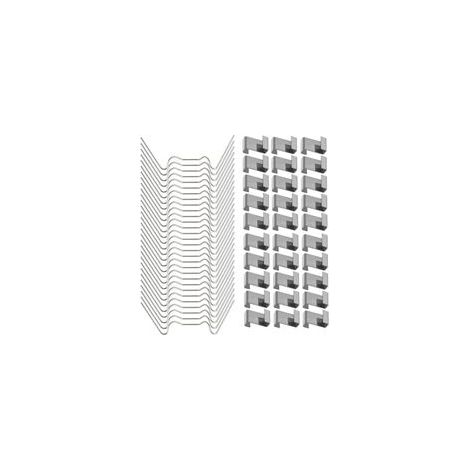 100 Pcs Clips de Fixation pour vitre de Verre à Effet de Serre en Acier Inoxydable (avec 50 Clips de Fil W pour vitrage en Serre et 50 Clips de chevauchement en Z pour vitrage de Serre) (1/5)