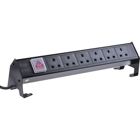 Rallonge électrique 3m, 6 prises Type G - Britannique ( Prix pour 1 ) (1/5)