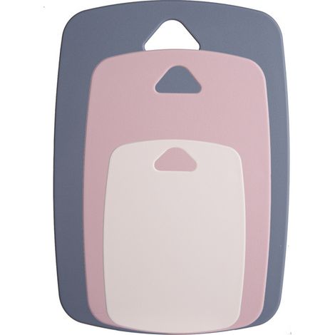 Planches à découper pour la cuisine, lot de 3 planches à découper en plastique, épaisses, idéales pour la viande, les légumes et les fruits, avec poignée ergonomique, compatibles lave-vaisselle. (1/5)