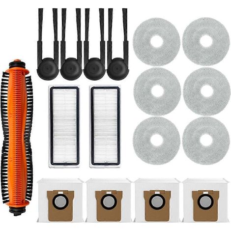 Pièces détachées pour aspirateur robot Xiaomi Mijia M40S / OV31CN : brosse latérale principale, filtre HEPA, lingette de nettoyage, sac à poussière et accessoires. (1/5)
