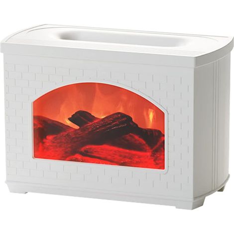 Diffuseur de flamme Humidificateur 270 ml Humidificateur de fumée Design de cheminée simulée Protection anti-arrêt Diffuseur de feu pour la maison (blanc) (1/5)