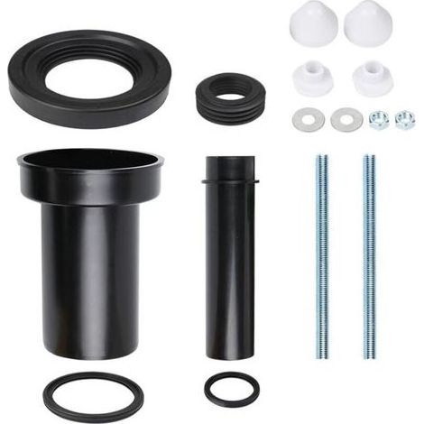 Kit de raccordement pour WC suspendu – Longueur 18,5 cm – Diamètre d'évacuation 90 mm – Tube PE-HD et manchon PP (1/3)