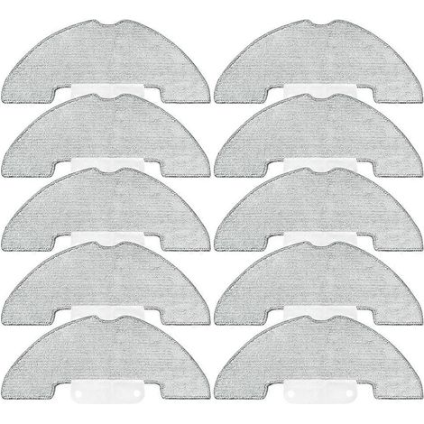 Serpillière Pads pour Airzeen Q10 Pro / Airzeen J10 / Laresar P10 Robot Aspirateur Accessoires Lavable Serpillière Cloth 10PCS (1/5)