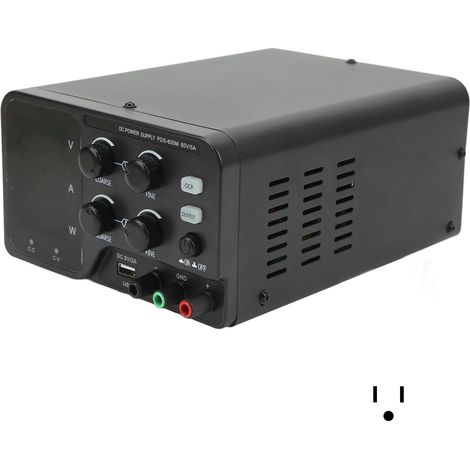 Alimentation à découpage réglable 60V 5A, source de tension continue avec afficheur LED 4 chiffres, convertisseur 110-220V, prise US, bloc d'alimentation variable de précision. (1/5)