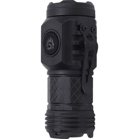 Mini lampe torche LED portable rechargeable longue portée, plusieurs modes d'éclairage, idéale pour le camping et la randonnée (noire). (1/5)