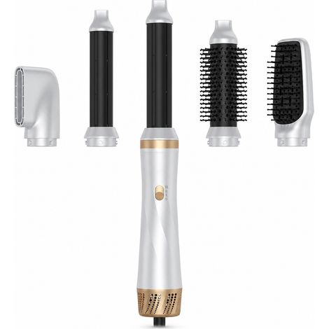 Styler Cheveux 5 en 1 à Air Chaud avec Sèche-cheveux, Blanc, 110 V US (1/5)