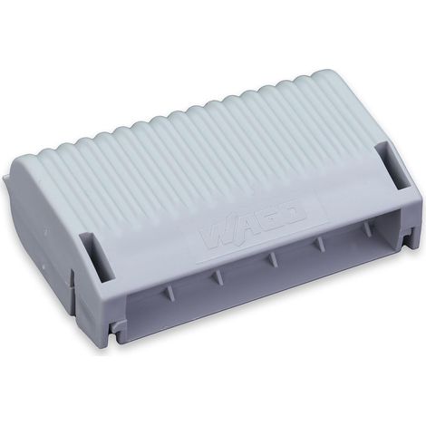 WAGO Gelbox, Custodia in gel, per cavi di giunzione, con gel, serie 221, connettori max. 6 mm², senza connettori di giunzione, misura 3, grigio, 207-1433 (2 pz)