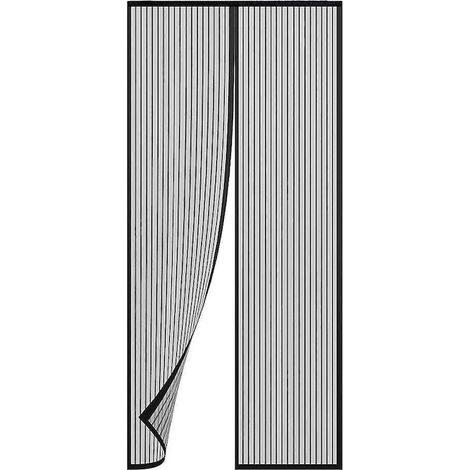 Tenda antizanzare magnetica, nera, per casa, 70190 cm (1/4)