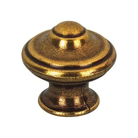 Knopf Lyonnais Zamak bronze glänzend, D.30mm, H30mm, 1 Stück mit Schrauben.