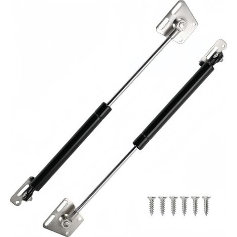 Vérins de levage universels à ressort à gaz 12 pouces (285 mm), 27 lb (120 N), 12 kg, acier au carbone noir, lot de 2 (1/5)