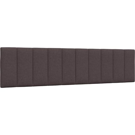 Coussin de tête de lit Hanko marron foncé 200 cm tissu vidaXL