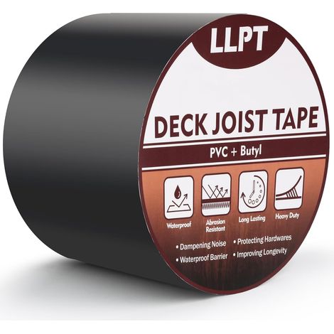 Decking Joist Tape 101mm x 15m Black Waterproof Butyl Putty for Wooden Decking and Roof Beams (1/5)
