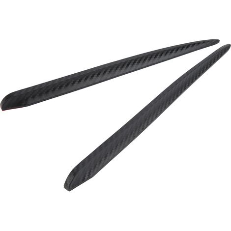 Bande anti-rayures pour pare-chocs avant en 2 parties, protection d'angle, caoutchouc couleur fibre de carbone, universelle pour voiture (1/5)