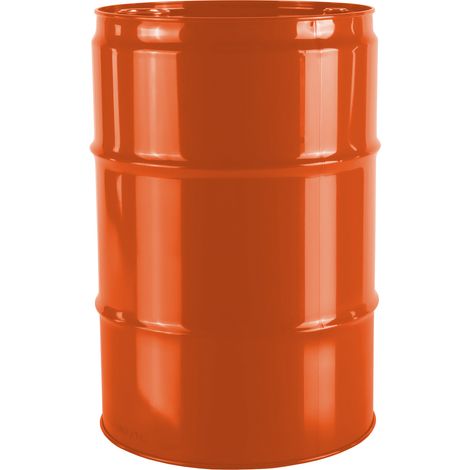 Bidón metálico de acero TH 60L 2 y 3/4 tapones - NARANJA (1/3)