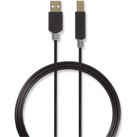 nedis CCBW60100AT20 cable USB 2.0 antracita 2 metros