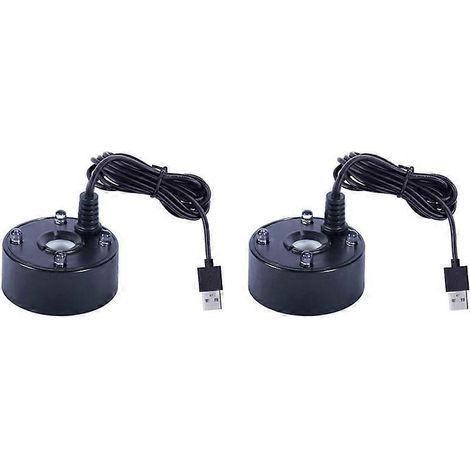 Double atomiseur, interface USB, mini-pulvérisateur LED quatre couleurs, atomiseur pour fontaine/bassin d'intérieur, noir. (1/4)