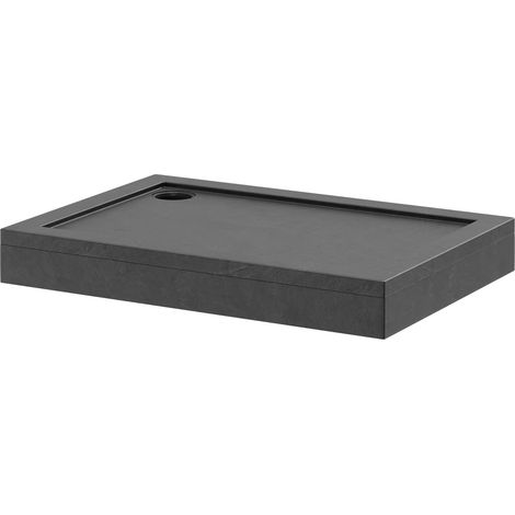 Pearlstone Slate 1100mm x 760mm x 40mm Rectangular Shower Tray and Plinth (1/4)