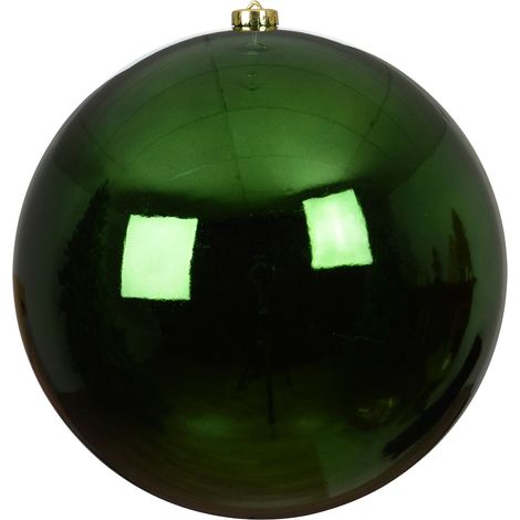 pallina di natale infrangibile lucida D 25 cm verde pino Peraga Christmas