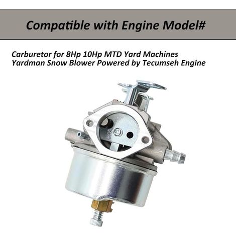 Kit für Vergaser, kompatibel mit Schneefräsen mit 8–10 PS – universeller Ersatzteil für Tecumseh-Motoren (Teilenummer 640349)