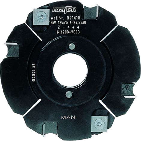 mafell rainureuse réglable à plaquettes réversibles carbure Ø 125 x 15,4 - 26,5 x 30 mm - 091418