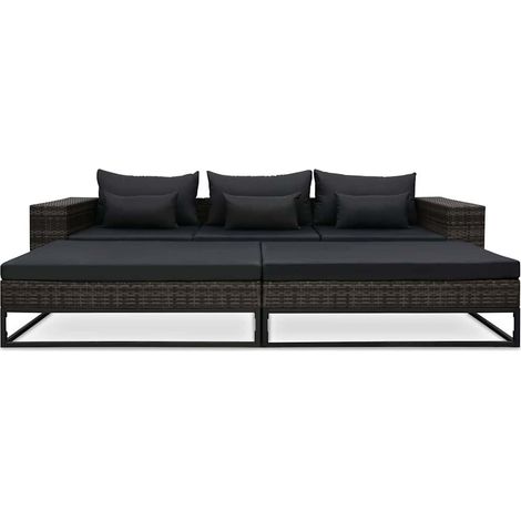 Maison Exclusive - 5-tlg. Garten-Sofagarnitur mit Auflagen Poly R (1/5)