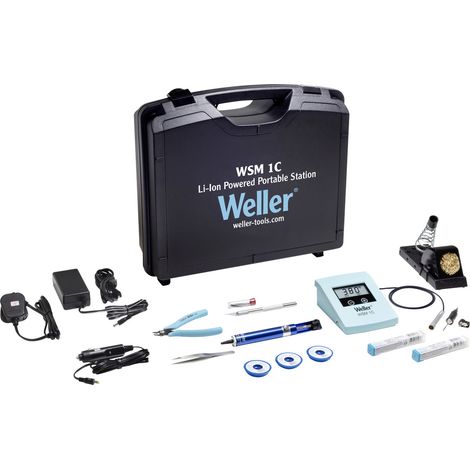 Weller WSM1C KIT F/G 230V Lötstation Set digital 50 W 100 - 400 °C Akkubetrieben, inkl. Ablage, inkl