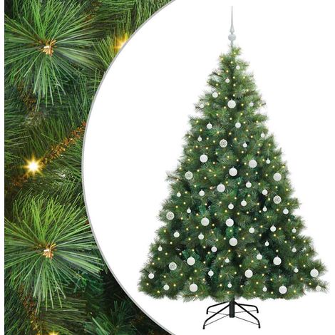 vidaXL Sapin de Noël artificiel avec 300 LED Vert 180 cm PE et PVC