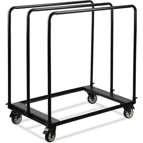 TolleTour Carro portaplacas 100 x 97 x 61 cm hasta 680 kg Carro de transporte Negro Con correas